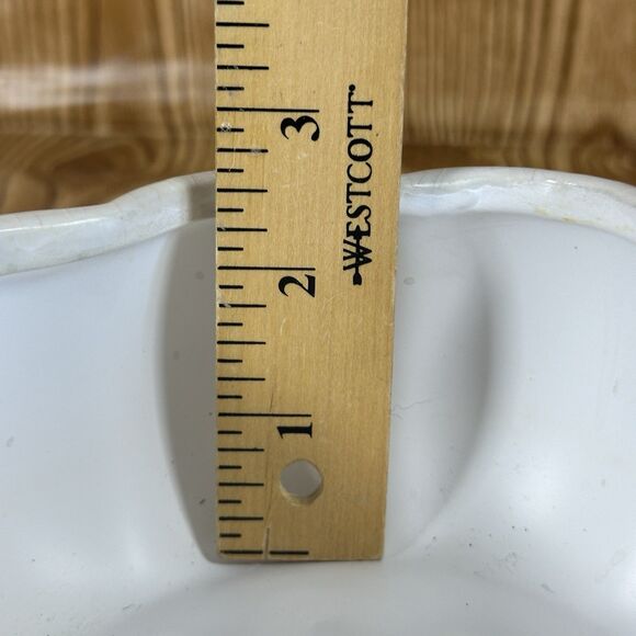 Ceramic Pumpkin Decorative Bowl with Lid White 6” - Picture 10 of 11